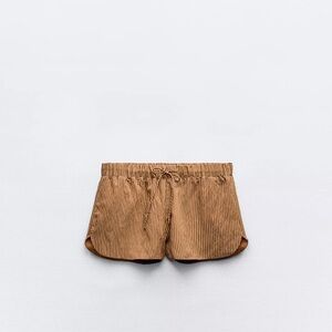 Zara High Waist Brown Shorts